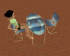 glass Chairs and Table