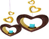 Brown/Gold Hanging Heart