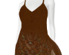 brown tulle dress