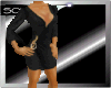 Naomi black-gold dress