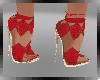 K* RED LACE HEELS