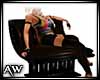 brwn blck cuddle chair