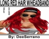 LONG RED HAIR W/HEADBAND