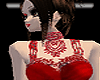Jeweled Red Satin Dress
