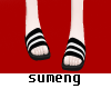 Simple striped slippers
