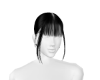 bun and bangs