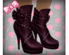 Dark pink short boots
