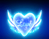 Blue Love sticker