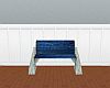 Blue and White Bench