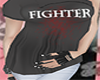 Fighter shirt + Jeans