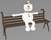 Winter Snowman Bench