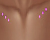 Pink Chest Piercings