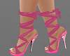H/ Lace Up Heels Pink