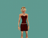 [SL] Red Print Dress