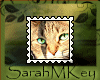 Green/eyes/Kitty/Stamp