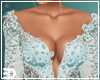 Teal Floral Feather Gown