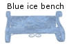 Blue ice bench