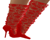 red lace boots
