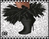 SC  BOOTS BLACK FEATHERS