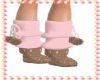 Brown Pink Boots