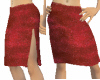 Red Double Slit Skirt