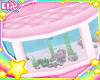 . pink aquarium seat