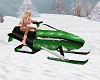 Green XMas Snowmobile