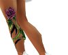 Tribal Rose Leg Tat