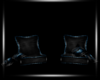 Black/blue pillow/chairs