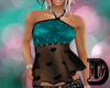 D Teal Hearts Blouse
