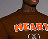 HEART BROWN SWEATER