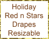 Red n Stars Drapes