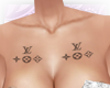 # LV logo chest tattoo