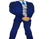 full blue velvet suit