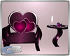 chairs darkred hearts