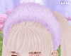 w. Fur Headband Lilac