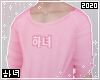 Pink lazy sweater