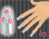 L23 Flowery Pearl Nails