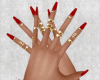 (KUK)jewel red nails