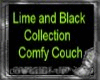 Black & Lime Comfy Couch