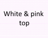 white & pink top