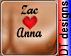 Zac heart Anna tattoo