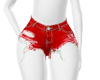 Red Ripped Shorts RLL