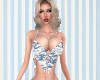 Blue/White Floral Corset