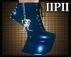 IIPII Blue Latex Boots