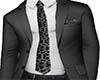 D| Suit w/ printed tie