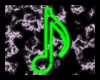Neon Green Musical Note