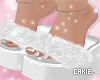 White Fur Platforms