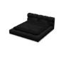 Black comfy bed