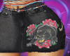 Y2K Rose Panther Skirt